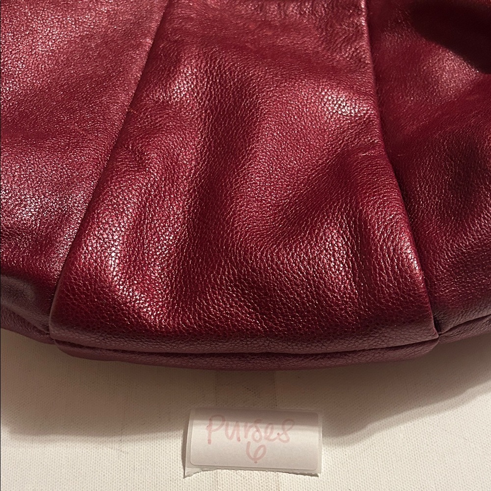 Brighton Deep Red Leather Shoulder Bag - Picture 8 of 8